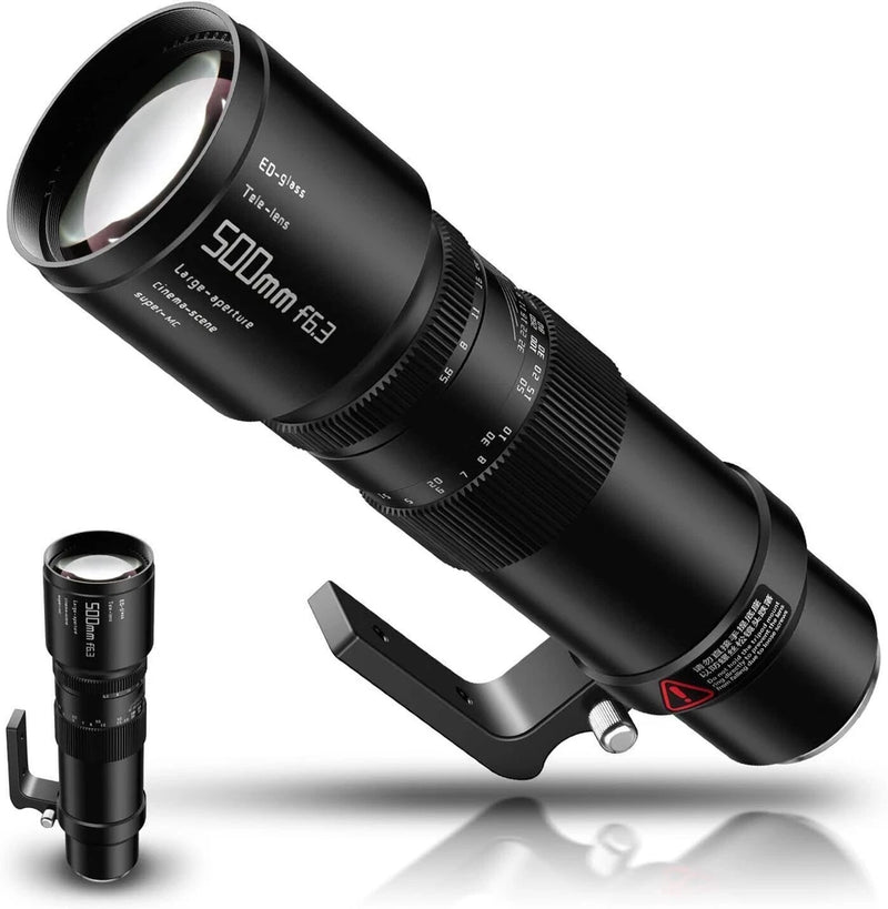 TTartisan 500mm F6.3 Telephoto Mirrorless Lens for fujifilm X XF Camera Pro2 E3