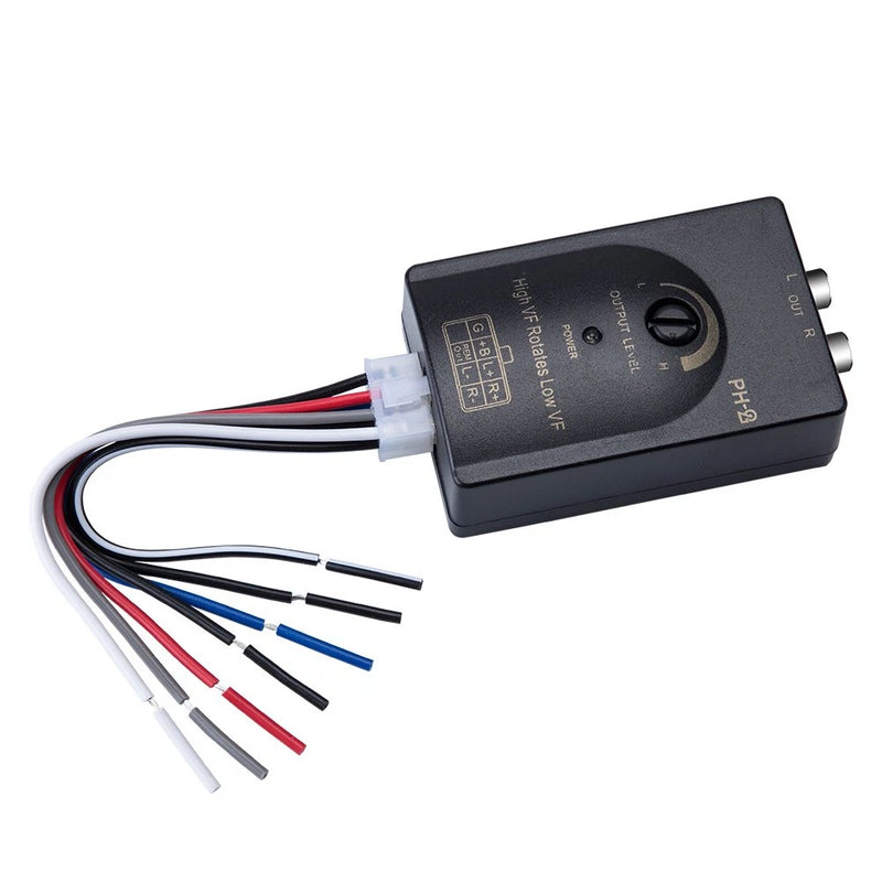1 Pc Car RCA High to Low 2-Channel Line Output Converter Adjustable Sub Level