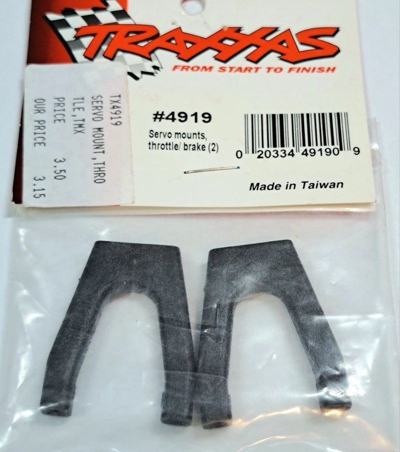 Original TRAXXAS RC Truck Car Part #4919 Throttle & Brake Servo Mounts NOS