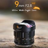 AstrHori 9mm F2.8 APS-C MF Ultra Wide Angle Lens for Canon Nikon Sony Fuji M4/3