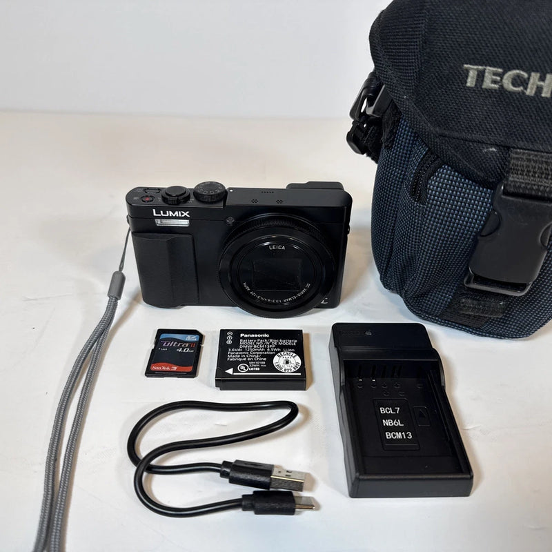 Panasonic Lumix DMC-ZS50 Digital Camera with Charger, 4 GB SD Card & Case