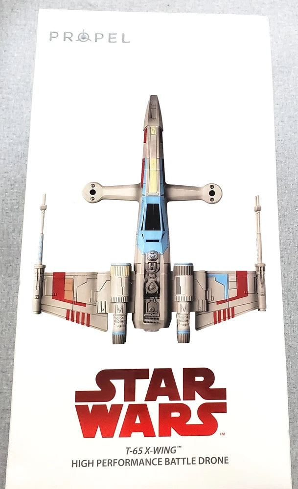 Star Wars T-65 X-Wing battle drone, detailed fighter aircraft with landing gear