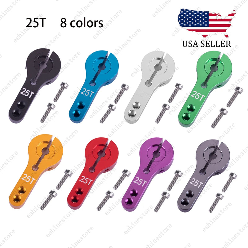 1PC 25T Universal Aluminum Servo Horn 35mm for RC Cars - 8 Color Options