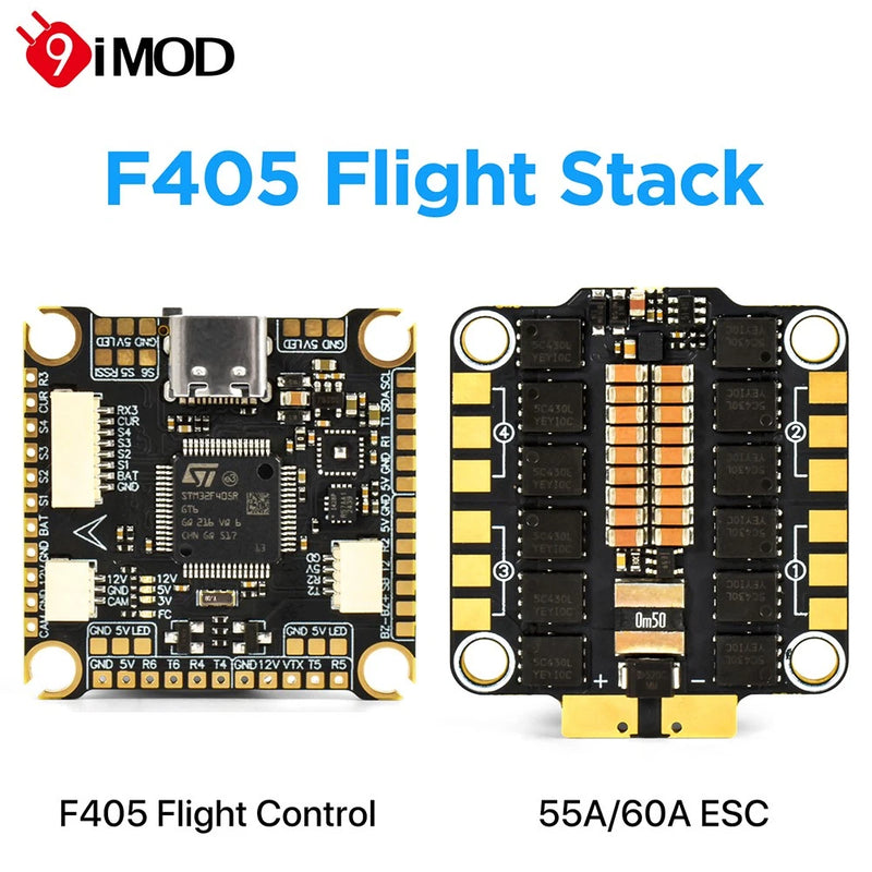 9IMOD F405 Flight Stack/ F405 Flight Control /55A/60A ESC For FPV Racing Drone