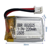 3.7V 220mAh LiPo Battery PH2.0 plug For wltoys K100 Syma Q20 X21 X21W X26A RC