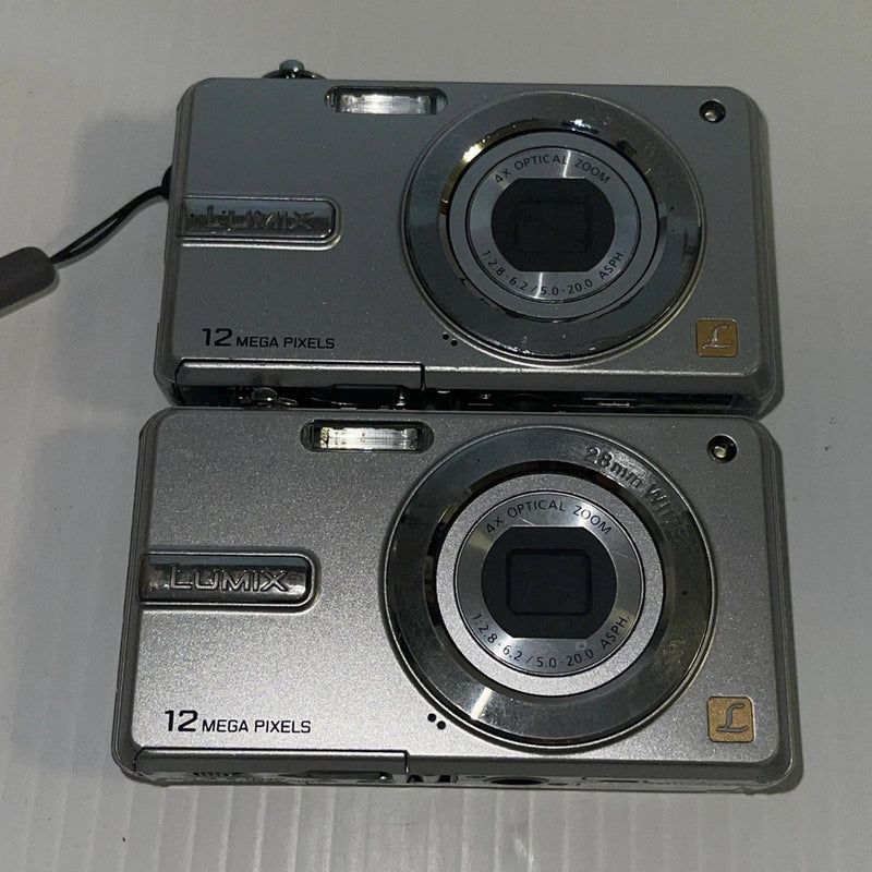 2x Panasonic LUMIX DMC-F3 Digital Cameras 12.0 MP Broken Screens For Parts
