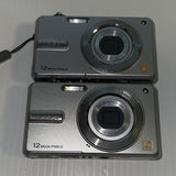 2x Panasonic LUMIX DMC-F3 Digital Cameras 12.0 MP Broken Screens For Parts