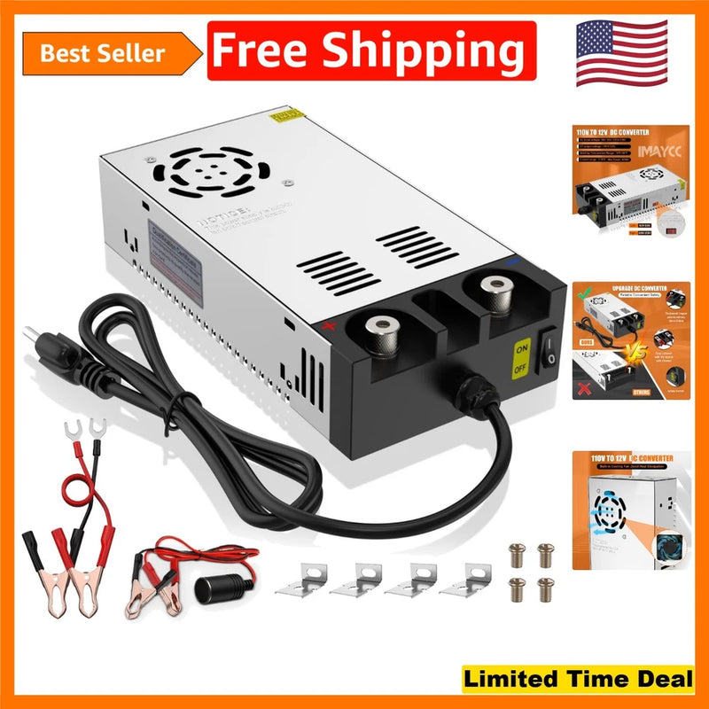 600W Adjustable AC to DC Converter - 110V to 12V Power Supply for Versatile Use