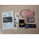 Panasonic digital camera pink DMC-FX01 many optional accessories Japan