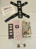 Carbon fiber mini FPV quadcopter ARF frame parts kit with black plates and screws