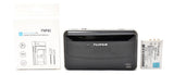 Black Fujifilm FinePix digital camera with back LCD and brand label