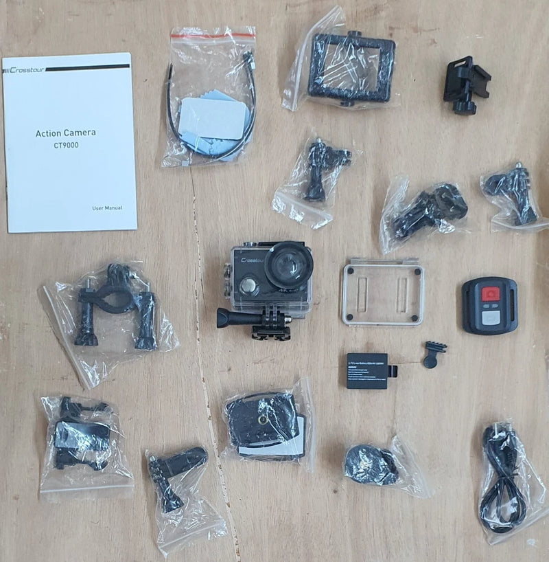 Crosstour ct9000 4k 16MP Ultra HD Action Camera Water Resistant accessories WiFi