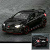 Honda Civic Type R Hot Hatch 1/32 Model Car Diecast Toy Vehicle Kids Gift Black Battery