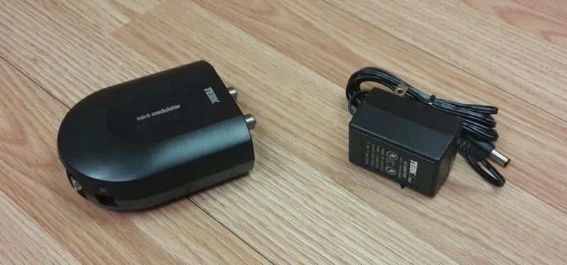 Terk Compact Single Input Mini RF Modulator Video Converter With Power Supply
