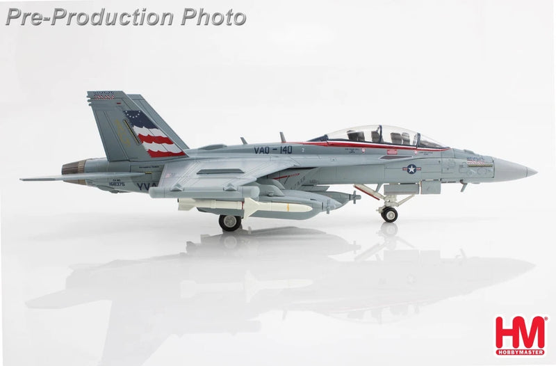 1:72 EA-18G Growler die-cast model aircraft, gray with red tail marking