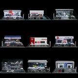 1/64 Scale Diorama Car Garage Model City Car Showroom Store Scene Display Model