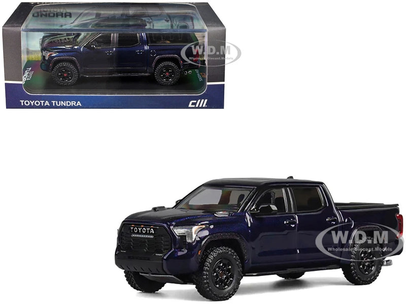 TOYOTA TUNDRA PICKUP TRUCK DARK BLUE 1/64 DIECAST CAR BY CM MODEL CM64-TUNDRA-02