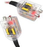 2Pcs Level Car Speaker High to Low Impedance Converter 2 Channel RCA Line Out