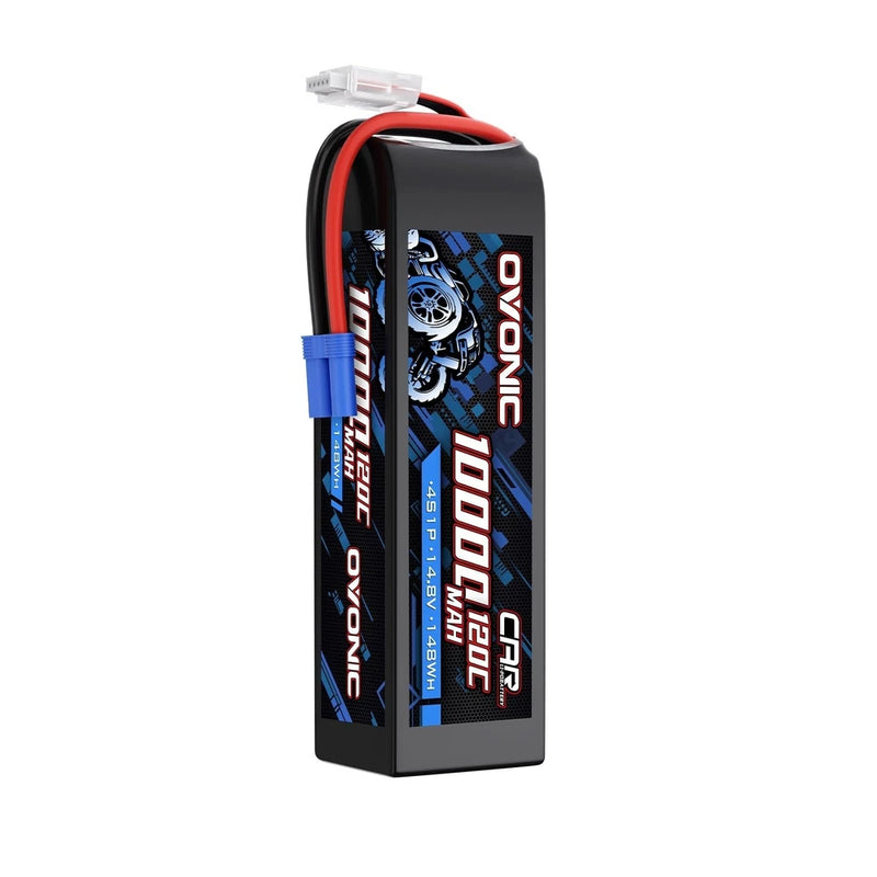 OVONIC 4S LiPo Battery 14.8V 10000mAh 120C EC5 RC Car Truck Battery