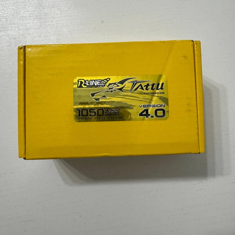 Tattu 1050mAh 6S 130C 22.2V R-Line Version 4.0 Lipo Battery Pack with XT60 Plug