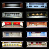 1/43 LED Lighting Diorama Car Garage Model City Car Showroom Scene Model Display