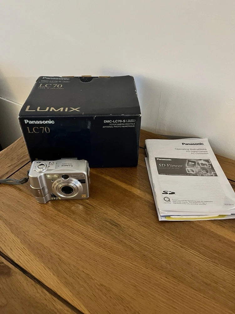 Panasonic Lumix DMC-LC70 4MP Compact Digital Camera Silver Tested & accessories