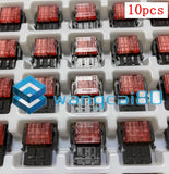 10PCS PLC input connector modules with red translucent top, in plastic tray