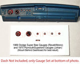 1969 DODGE SUPER BEE 1/24 REVELL MONO or JOHAN 1970 SUPERBIRD GAUGE FACES ¡ª READ