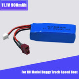 3S 11.1V 900mAh 30C LiPO Battery T plug for RC Model Car Racing Speedboat