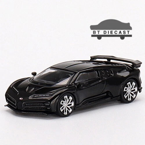 MINI GT BUGATTI CENTODIECI 1/64 DIECAST MODEL CAR BLACK MGT00466