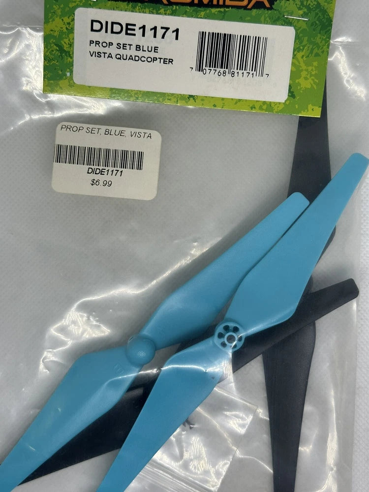 Blue and black drone propeller blades set, Vista quadcopter