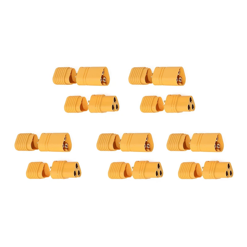 MT60 motor plug connector kit, 5 male and female pairs, yellow connectors