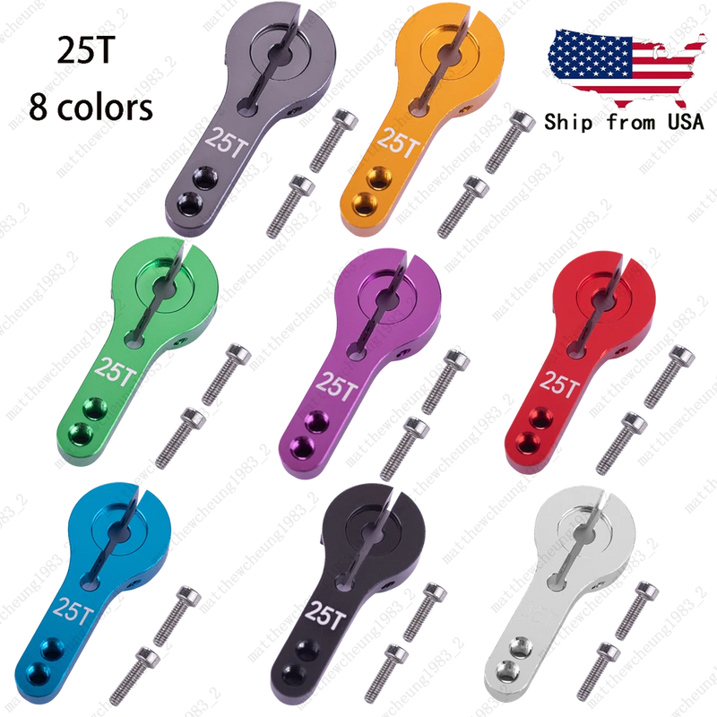 1PC 25T Upgrade Aluminum Servo Horn 35mm for RC Cars - 8 Stylish Color Options