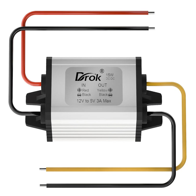 12V to 5V Converter - Waterproof DC to DC Buck Converter 8-35V to 5V 3A 15W V...