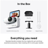 Insta360 GO 3S action camera kit with action pod, pivot stand, and magnet pendant