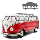 SOLIDO 1962 VW VOLKSWAGEN T1 SAMBA BUS  1/18 DIECAST MODEL RED / WHITE S1813402