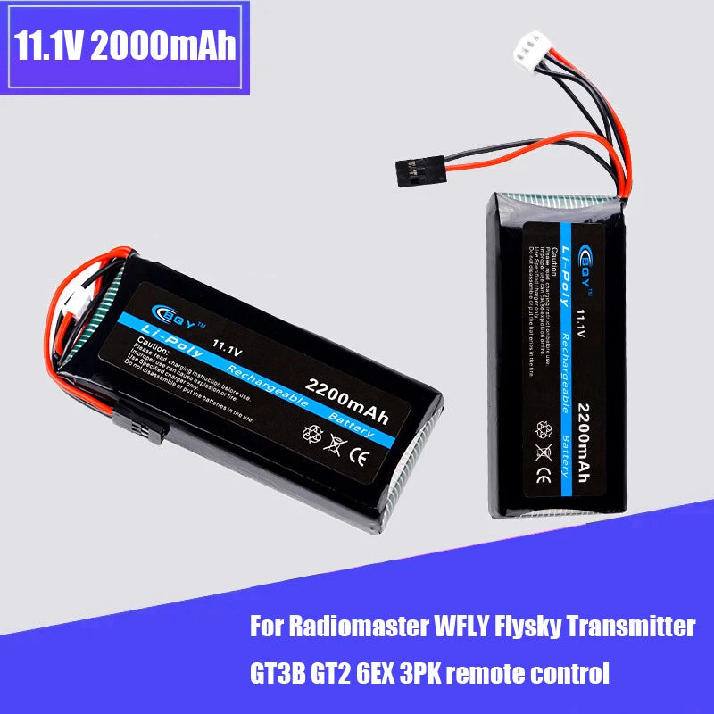 2¡Á 11.1V 2200mAh 8C BQY Transmitter LiPo Battery for Walkera WFLY FS Transmitter
