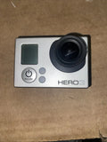 GoPro HERO3 silver action camera front view with lens and buttons