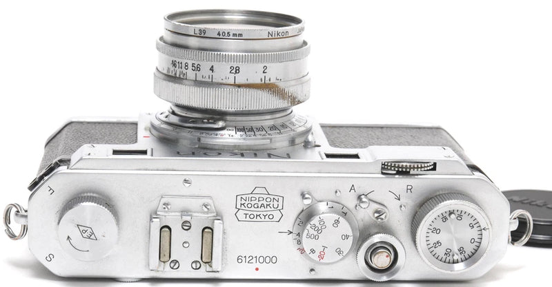 Nikon S chrome nice Ser. No. 6121000 with clean 2/5cm Nikkor ca. 1951