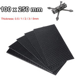 250x100mm 3K Carbon Fiber Fibre Board for DIY FPV Drone Aircraft Quadcopter