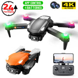 RC Drone With 4K HD Dual Camera WiFi FPV Foldable Quadcopter Aircraft +4 Battery