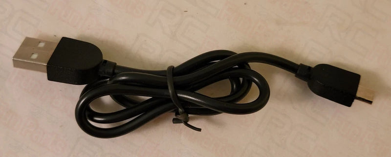 Drone battery charger cable with USB-A plug and dual connectors