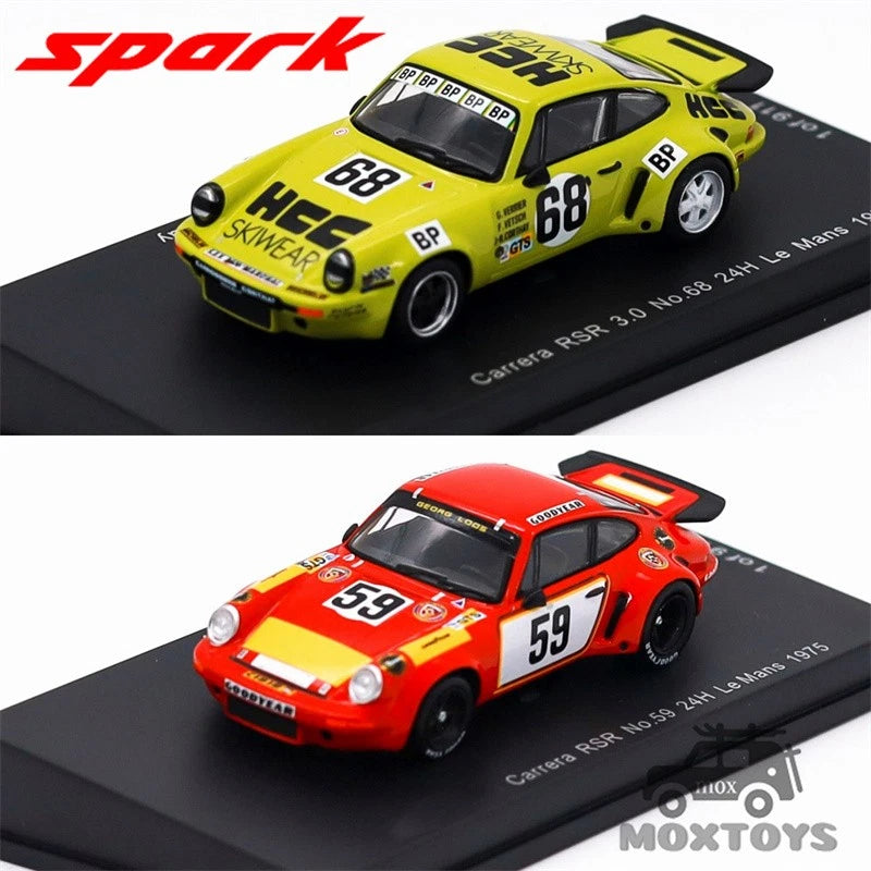 Spark 1:64 911 Carrera RSR 3.0 No.68 24H Le Mans 1975 Diecast Model Car