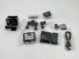 WiFi Action Camera 1080P 12MP Waterproof 30m w/ 2 Batteries & Accessories