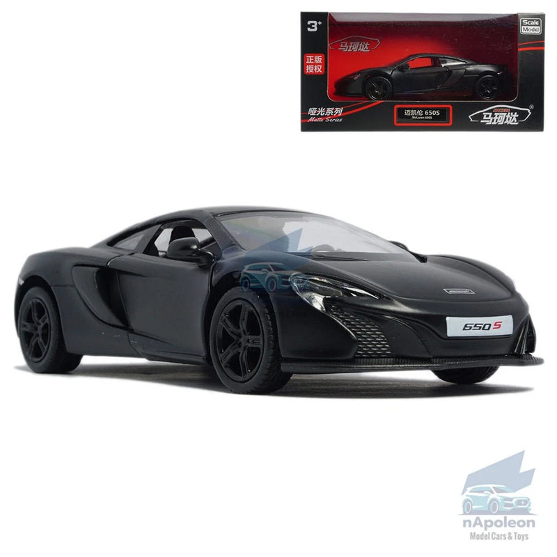 McLaren 650S Sports Car 1/36 Model Car Diecast Toy Vehicle Collection Gift Black