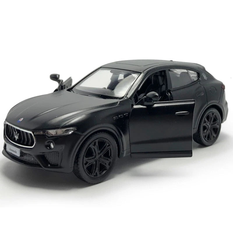 1/36 Maserati Levante GTS SUV Model Toy Car Diecast Toy Vehicle Doors Open Black