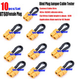 10pcs Model XT60 Bind Plug Loop Connect Short Circut Battery Jumper Cable Tester Battery