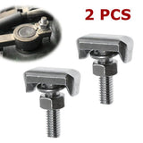2pcs Battery Terminal T-bolt Connectors Nuts Replacement for Most Car Models Battery