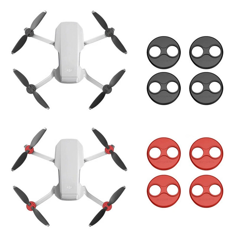 Motor cover cap protectors set, black and red, 4 pieces