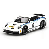 Mini GT 1:64 Diecast Model Porsche 911 Dakar #19 Rally 1974 White #1009